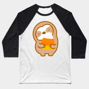 Cute Candy Corn Sloth Baseball T-Shirt